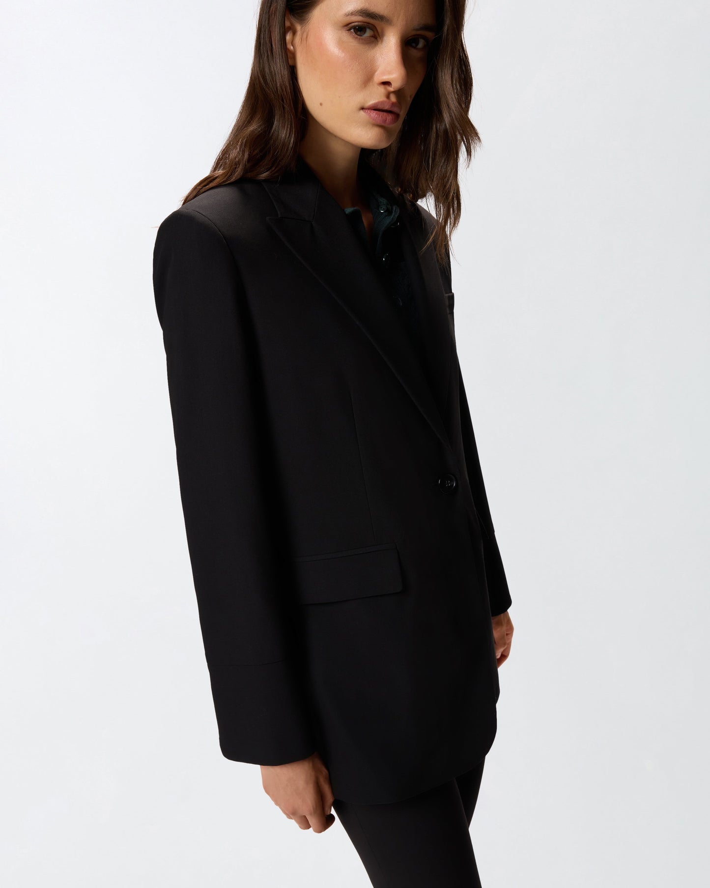 Oversized stretch blazer