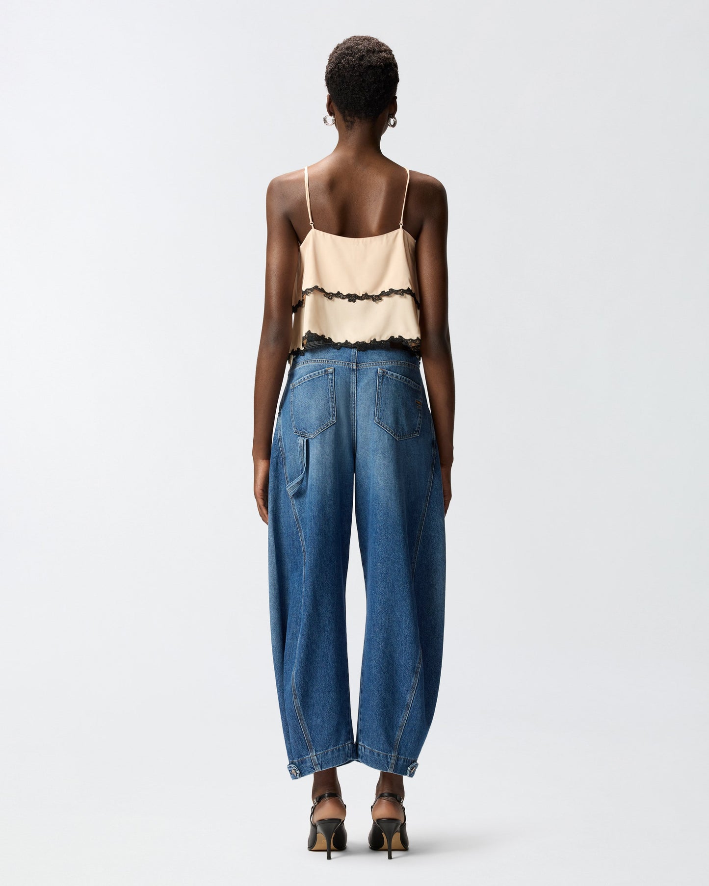 Balloon-fit jeans with zip