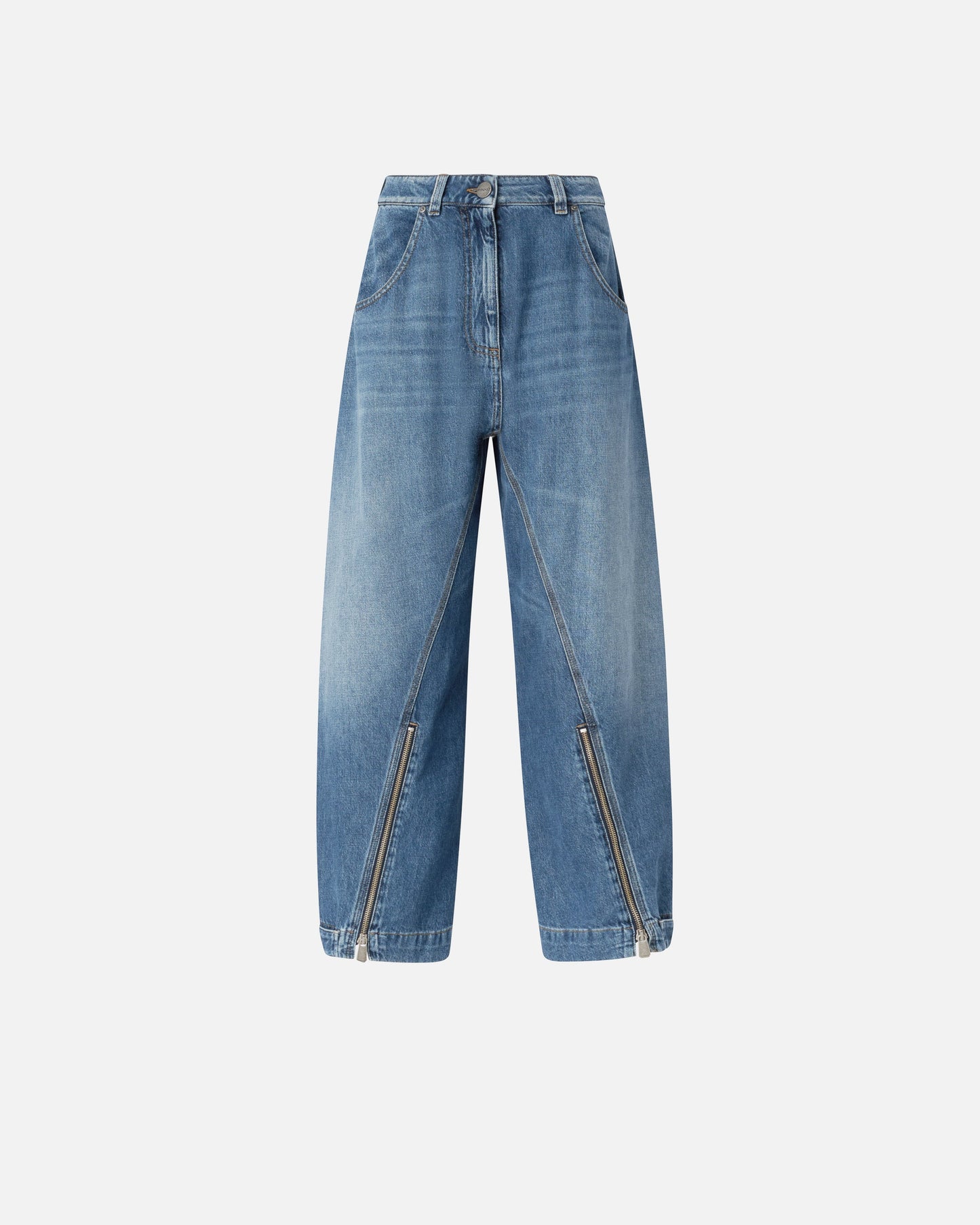 Balloon-fit jeans with zip