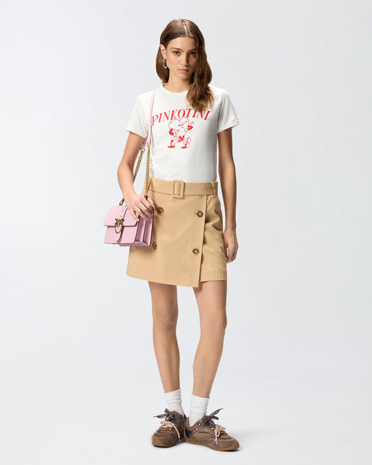 T-shirt with heart and logotini print
