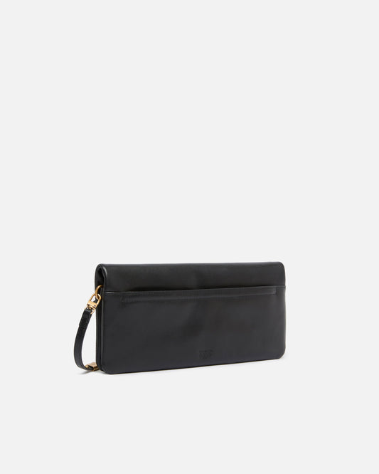 Love Bag Click Soft Horizontal medium crossbody clutch in leather