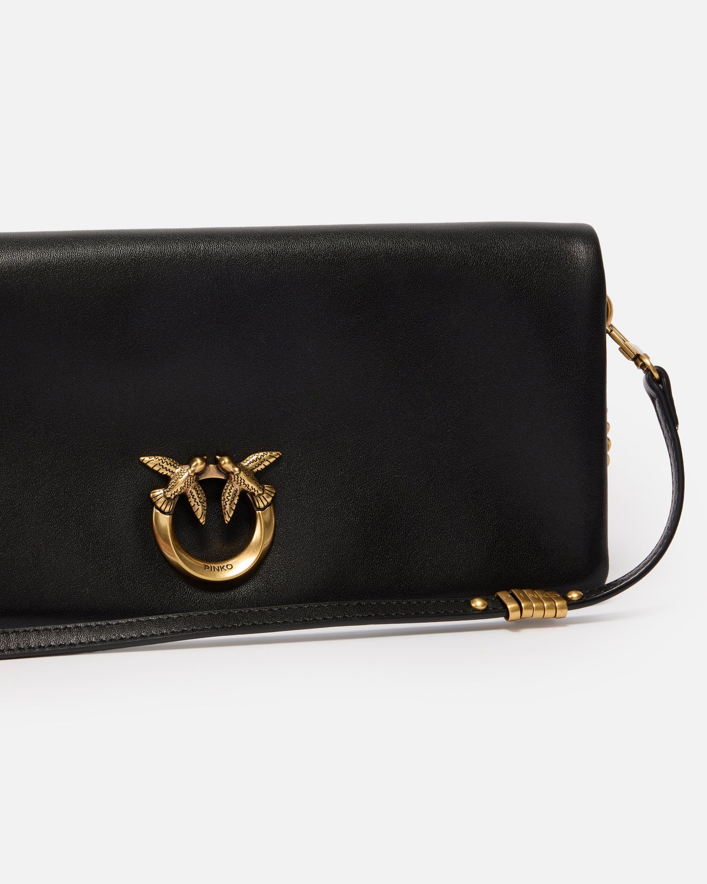 Love Bag Click Soft Horizontal medium crossbody clutch in leather