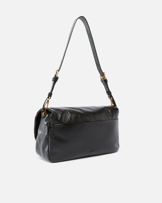 Love Bag Click Soft Horizontal Handle medium crossbody bag in shiny leather