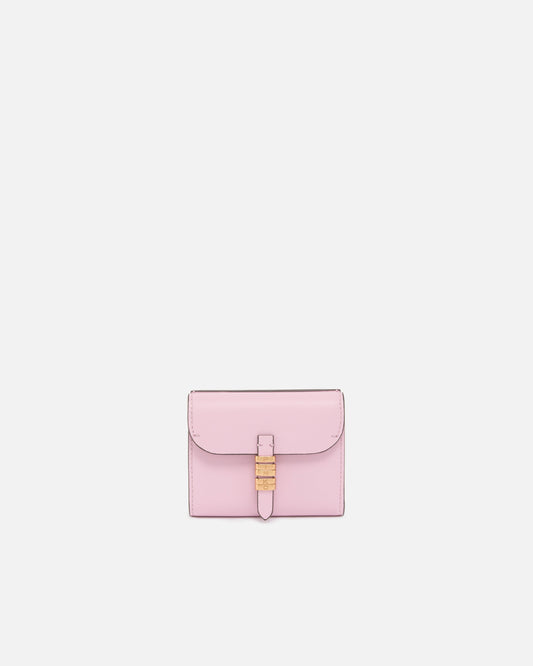 Leather wallet with logo lettering