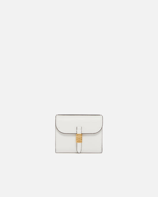 Leather wallet with logo lettering