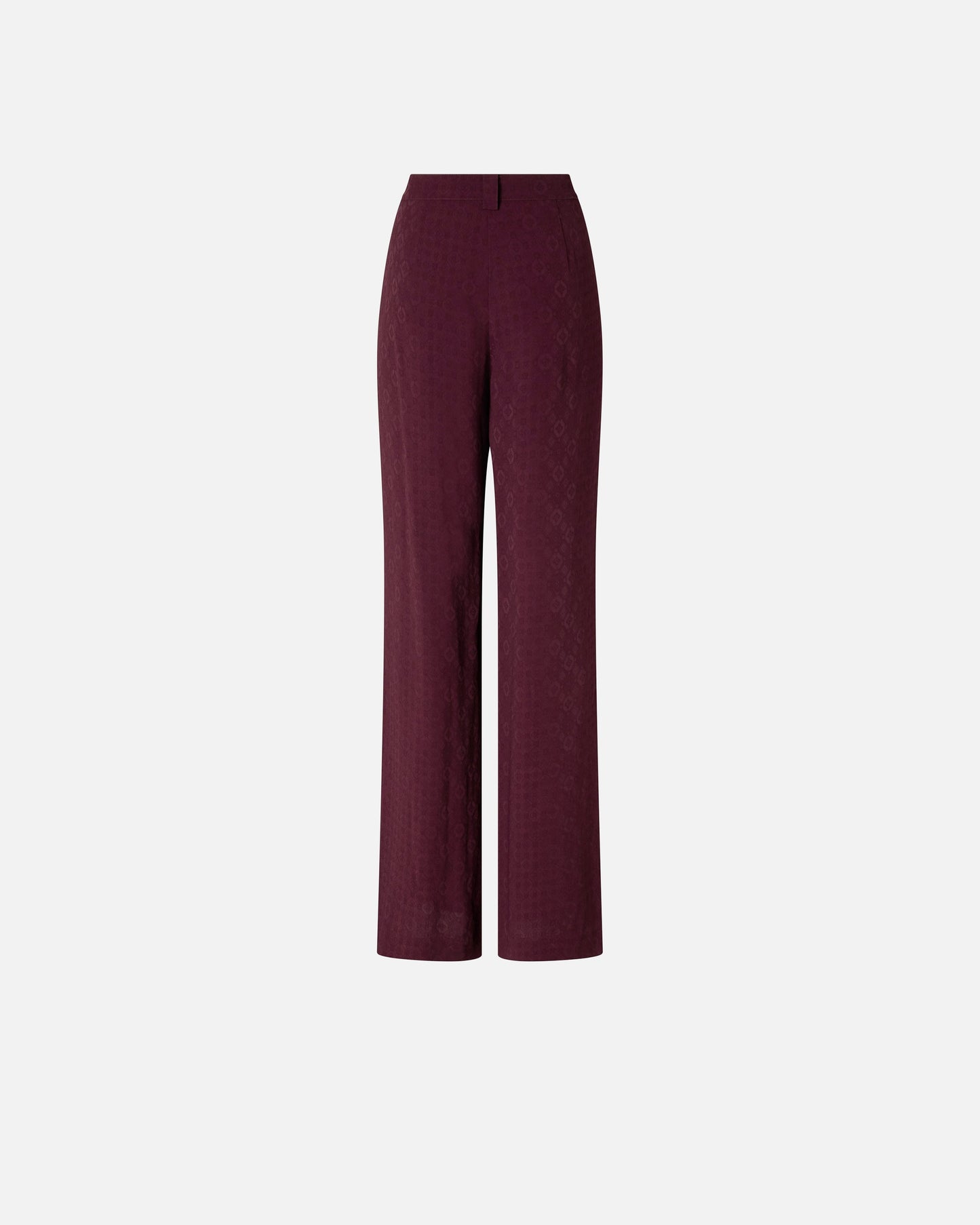 Trousers in jacquard with tie motif