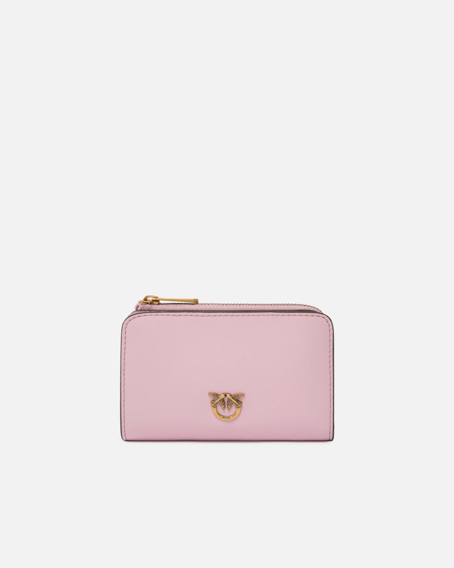 Mini wallet in leather with Love Birds