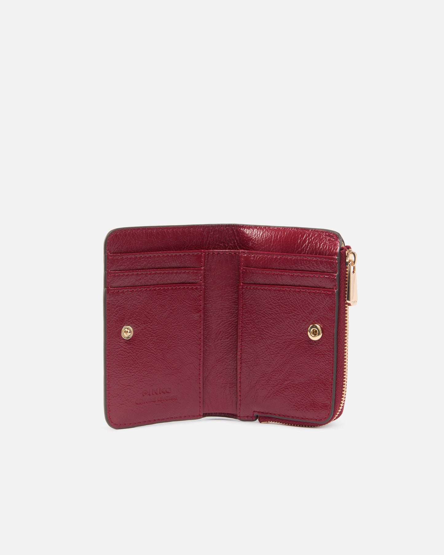 Mini wallet in shiny leather with Love Birds