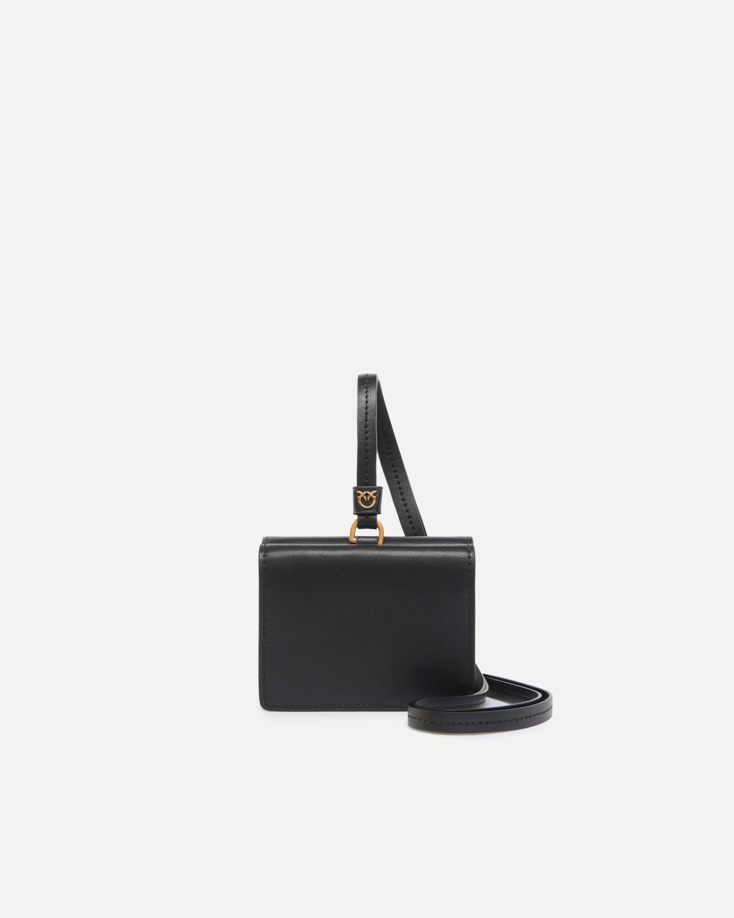 Compact leather wallet with wristlet