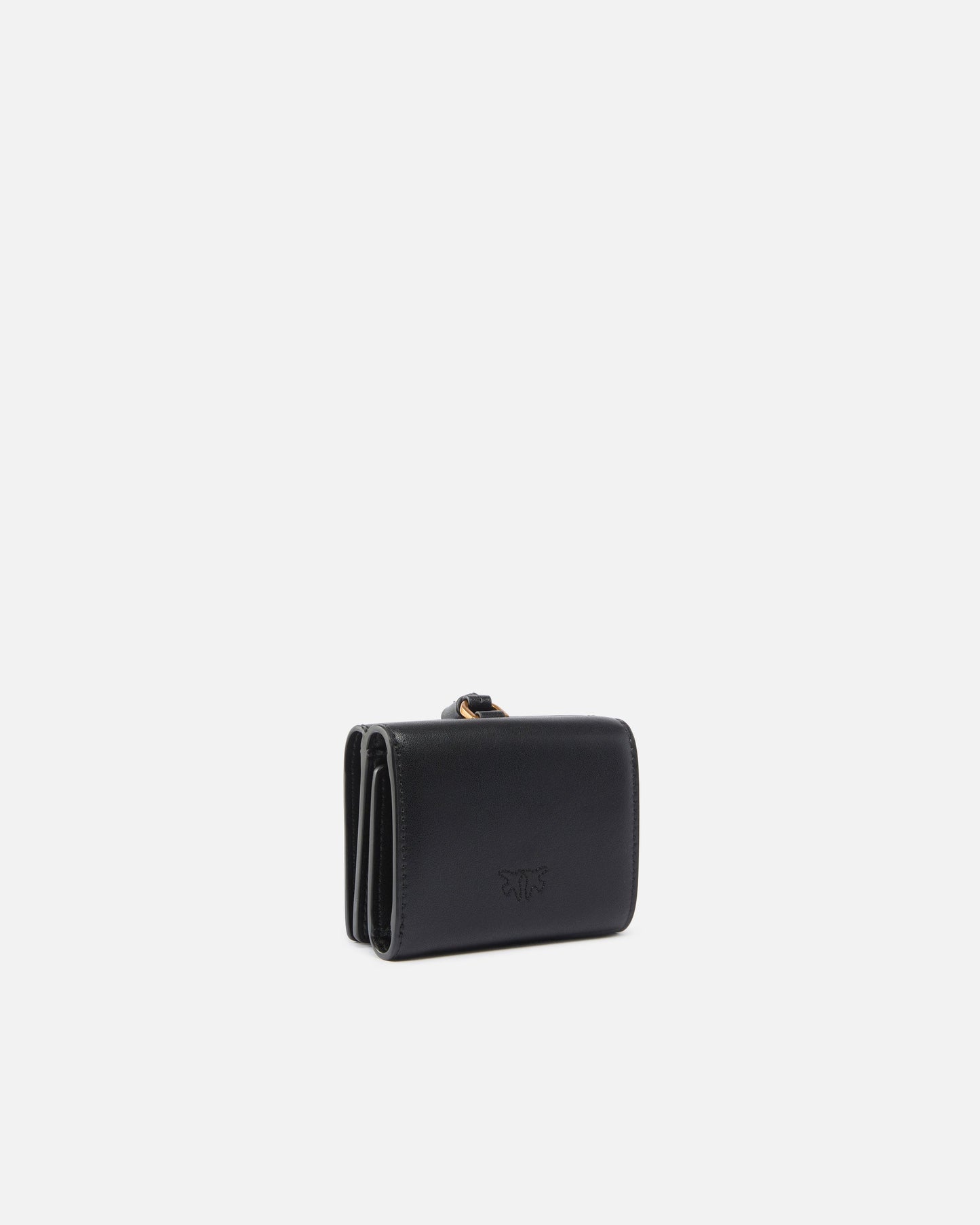 Compact leather wallet with wristlet