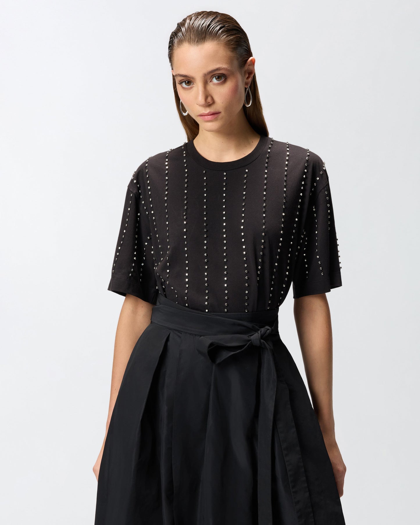 T-shirt with jewel stripes