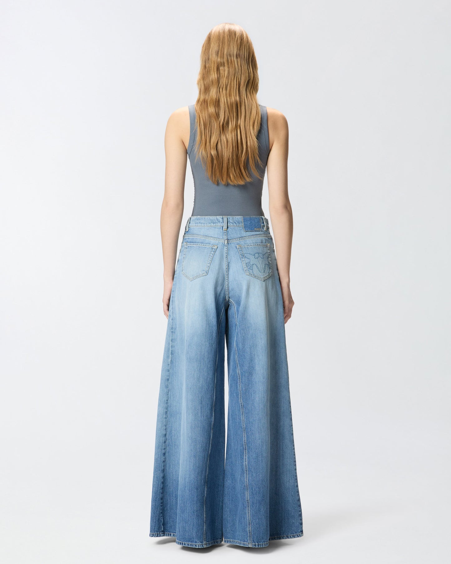 Flared jeans with super wide leg