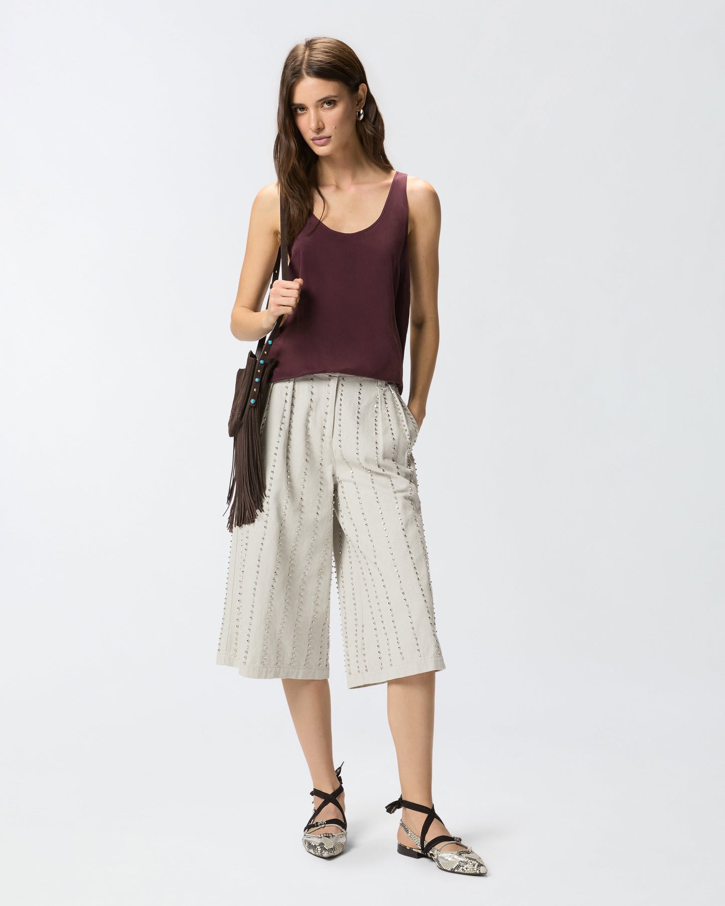 Bermuda shorts with jewel stripes