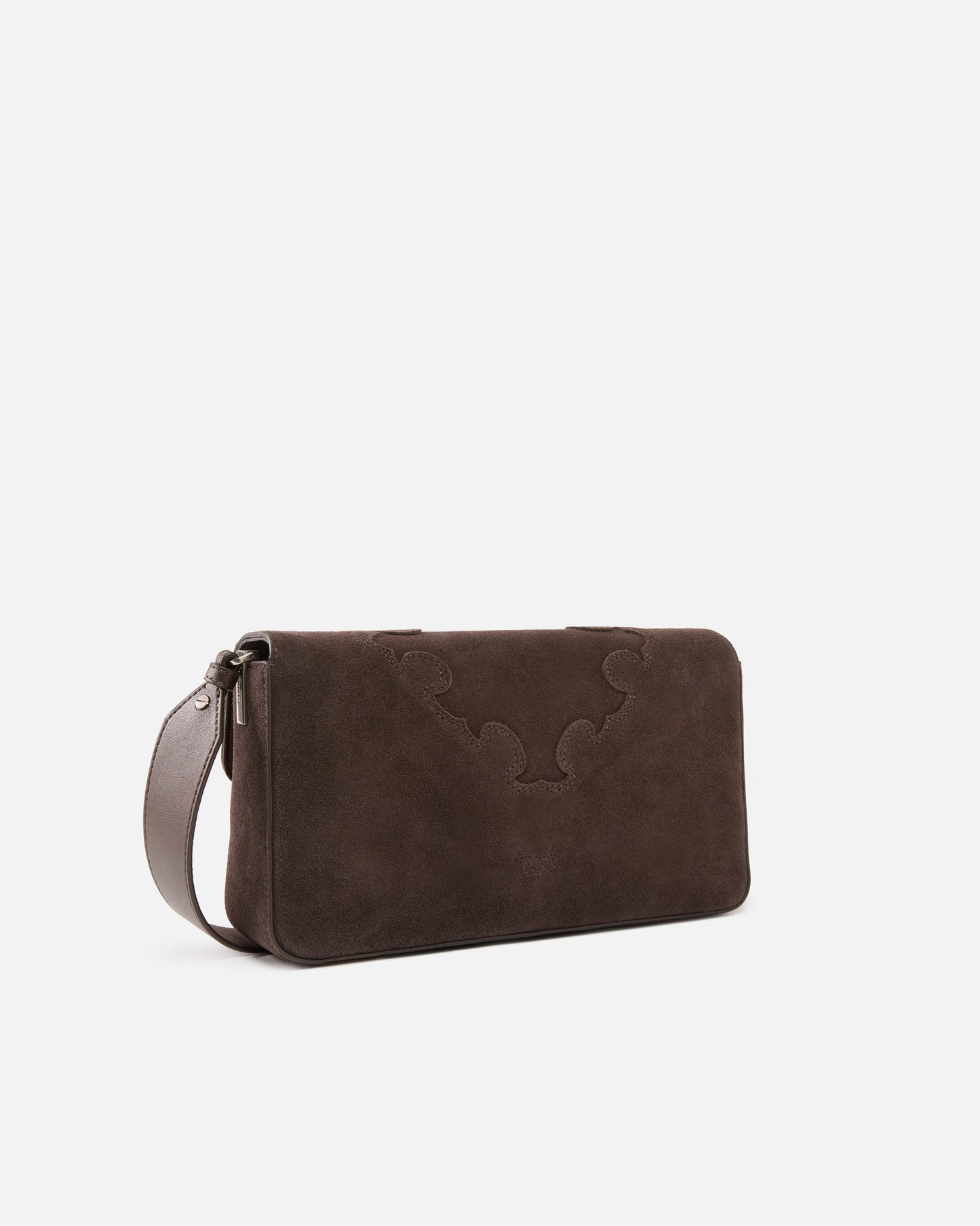Love Bag One Slouchy medium shoulder bag in suede with inlays