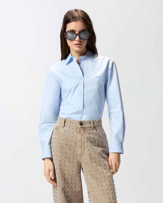 Boxy poplin shirt