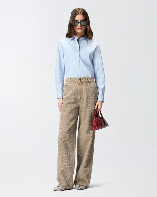 Boxy poplin shirt