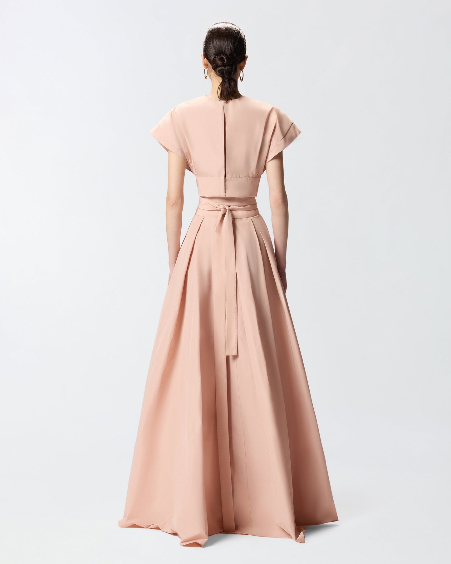 Long wrap skirt with bow