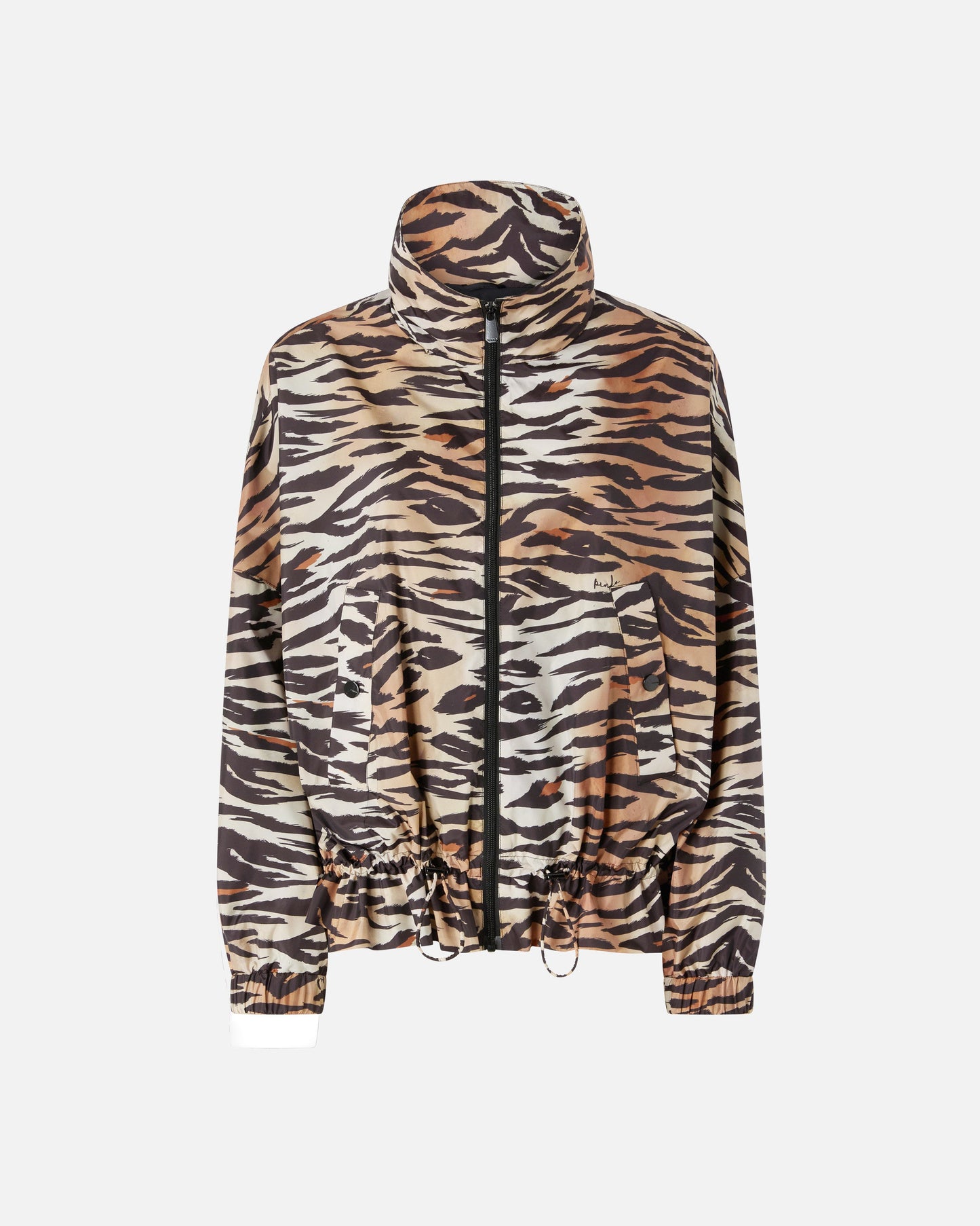 Zipped jacket with tiger print