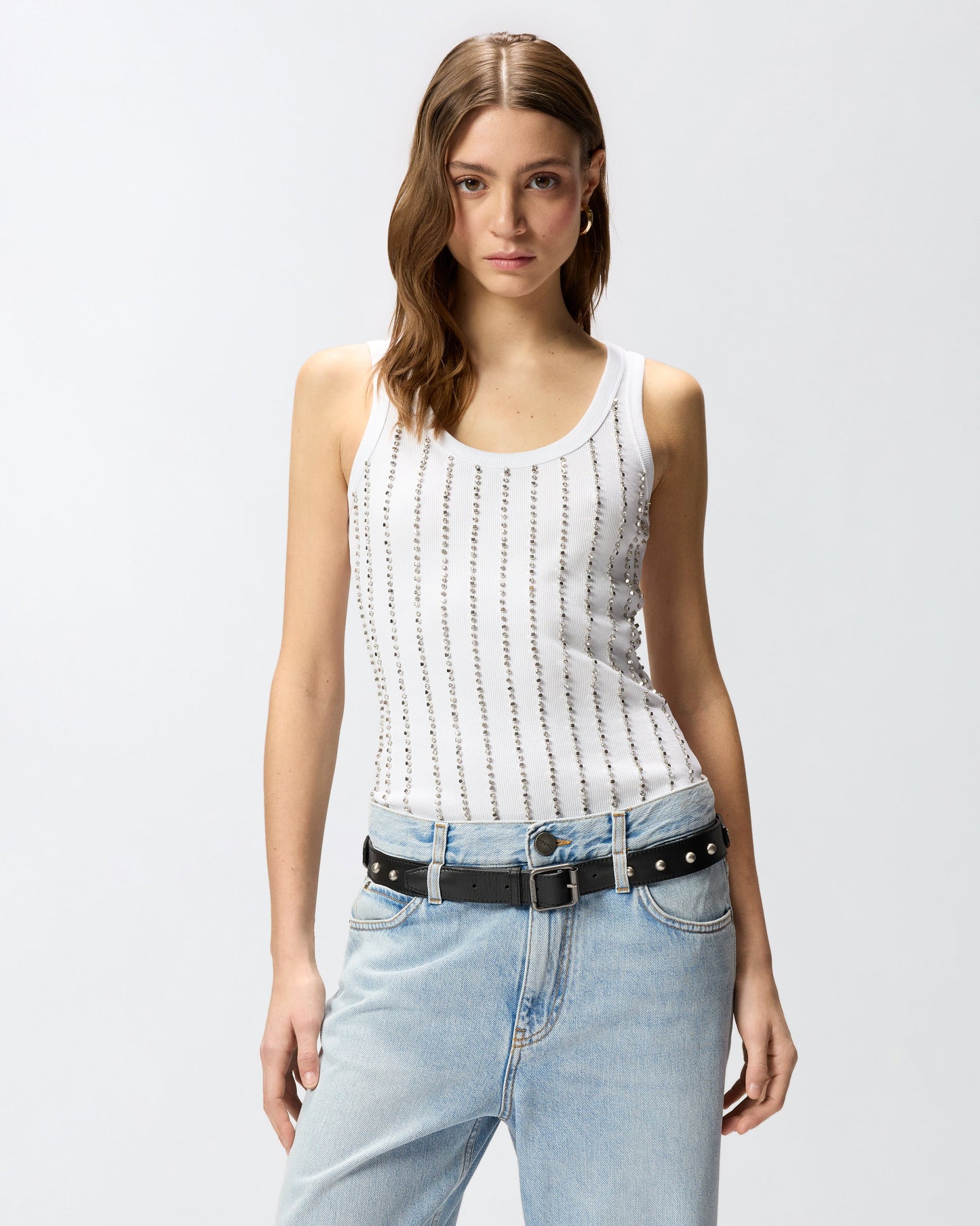 Vest top with jewel details