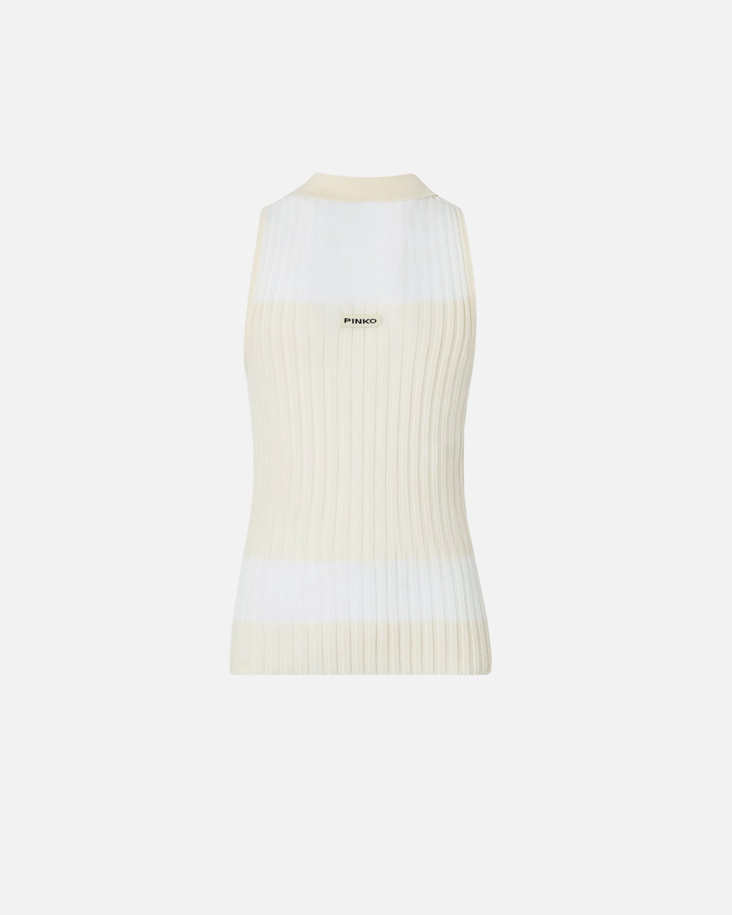 Ribbed polo vest top