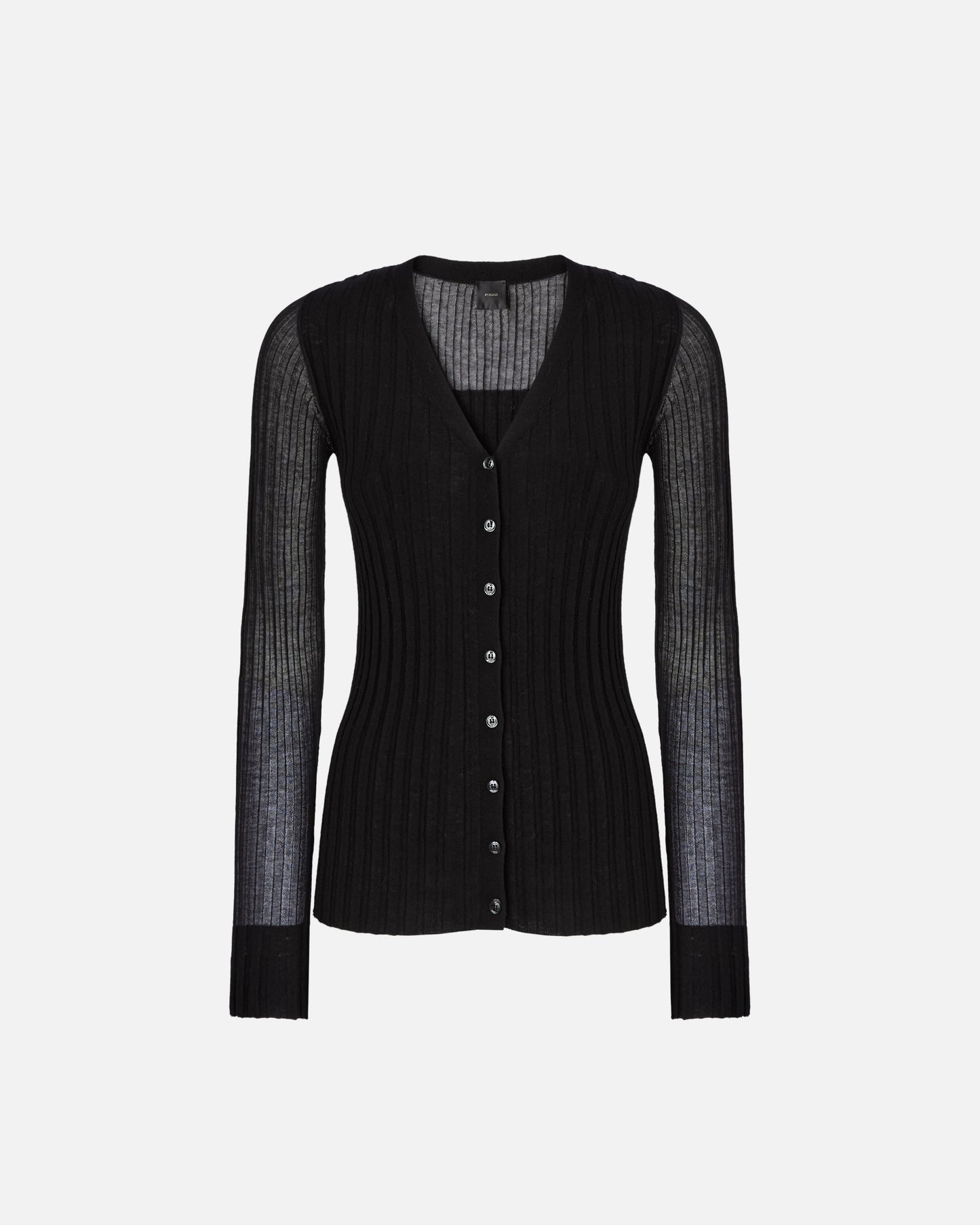 Cardigan in lightweight ribbed knit