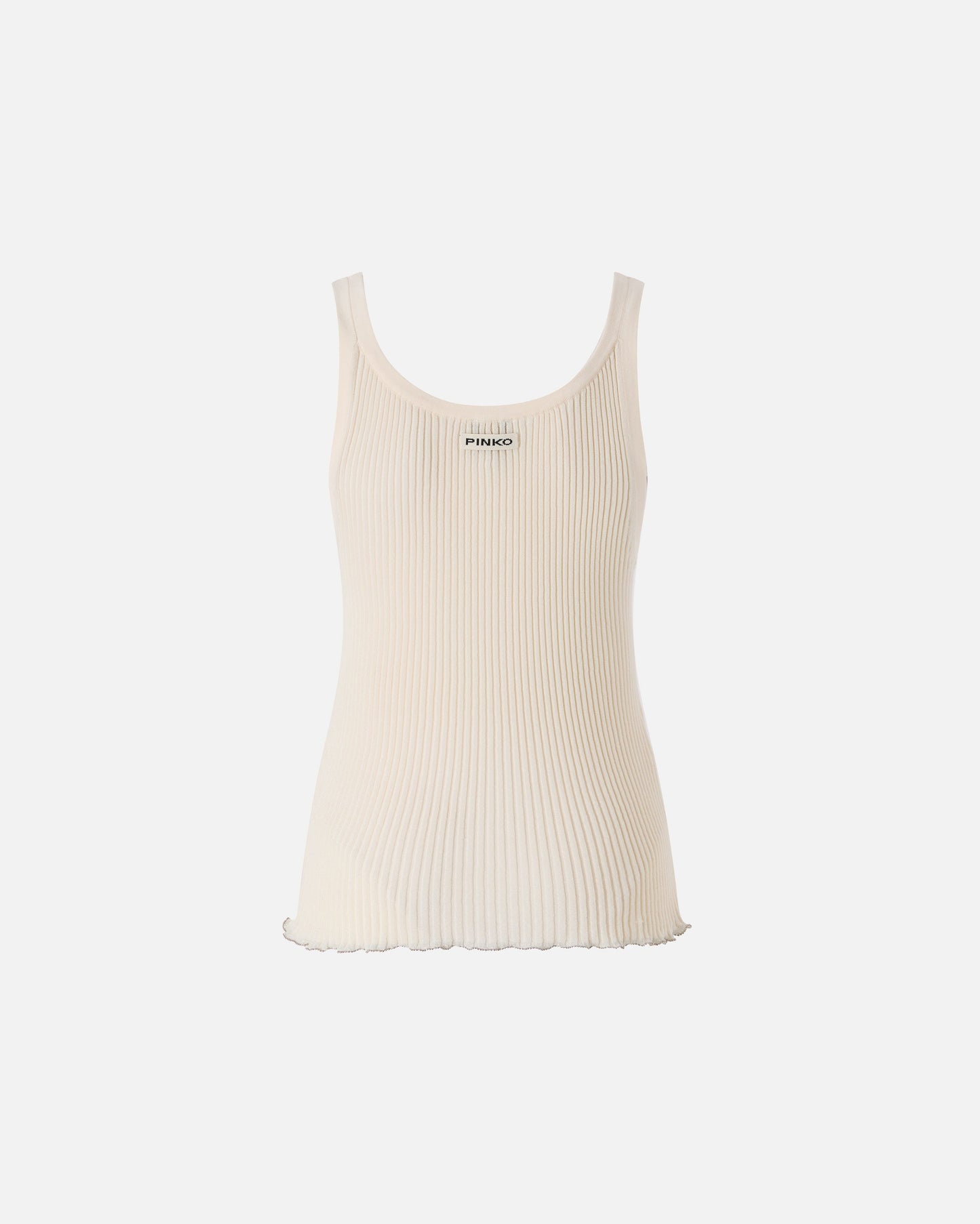 Ribbed vest top with logo