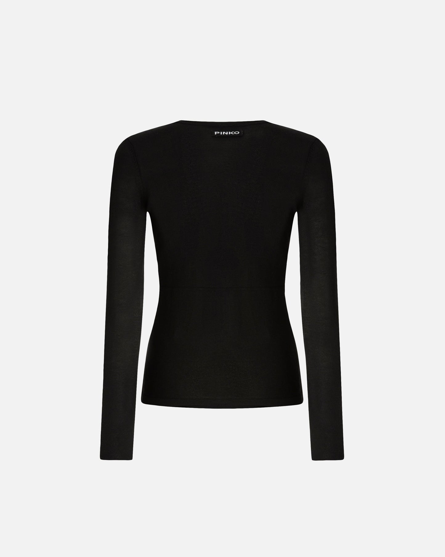 Sweater with open V-neck