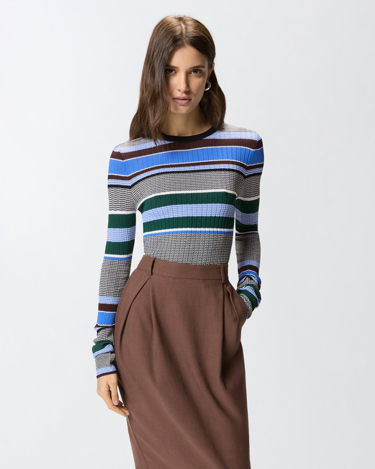 Multicoloured striped sweater