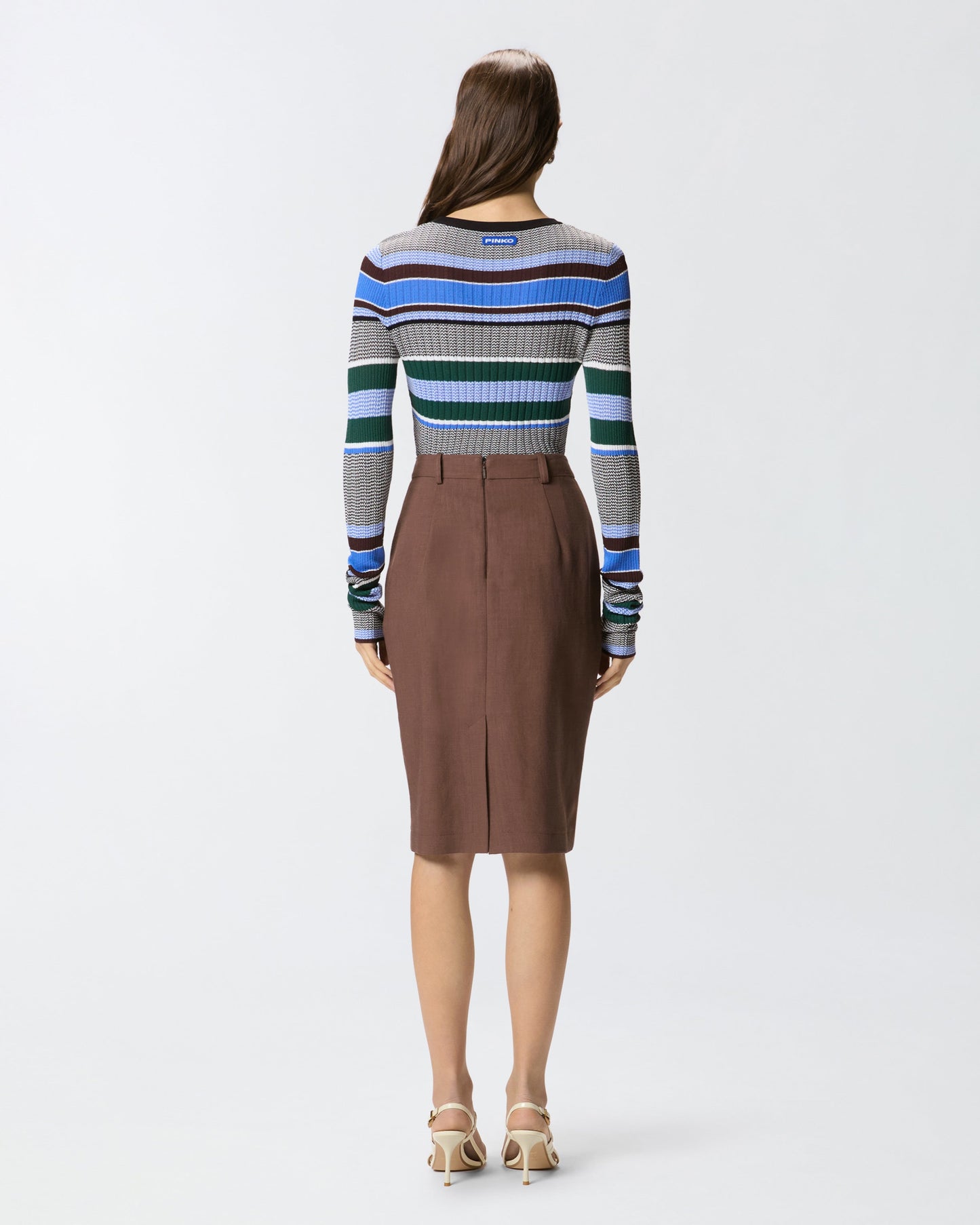 Multicoloured striped sweater