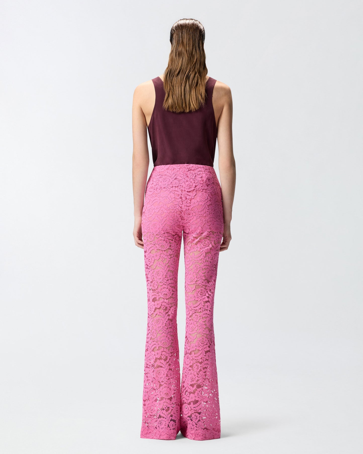 Flared lace trousers