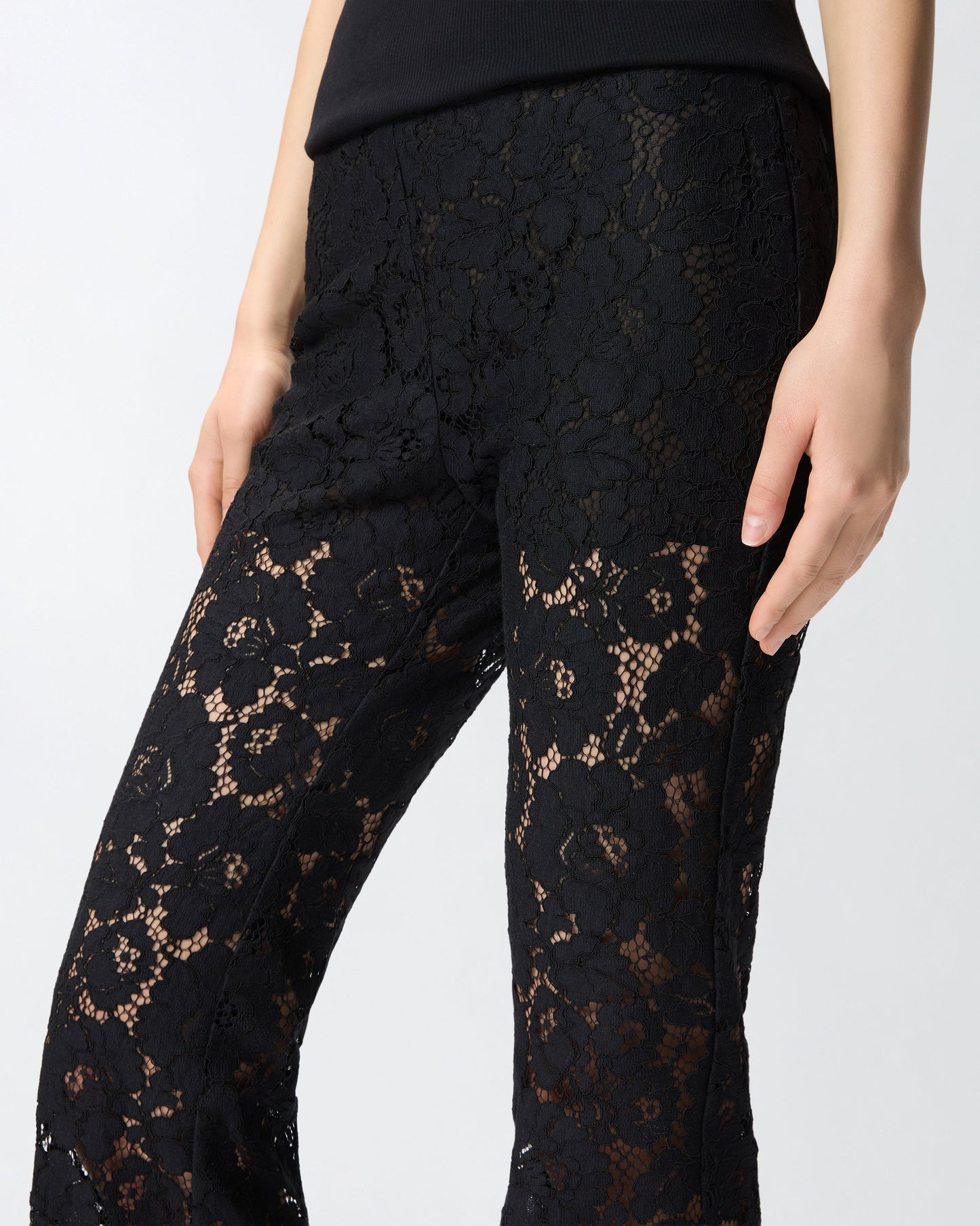 Flared lace trousers
