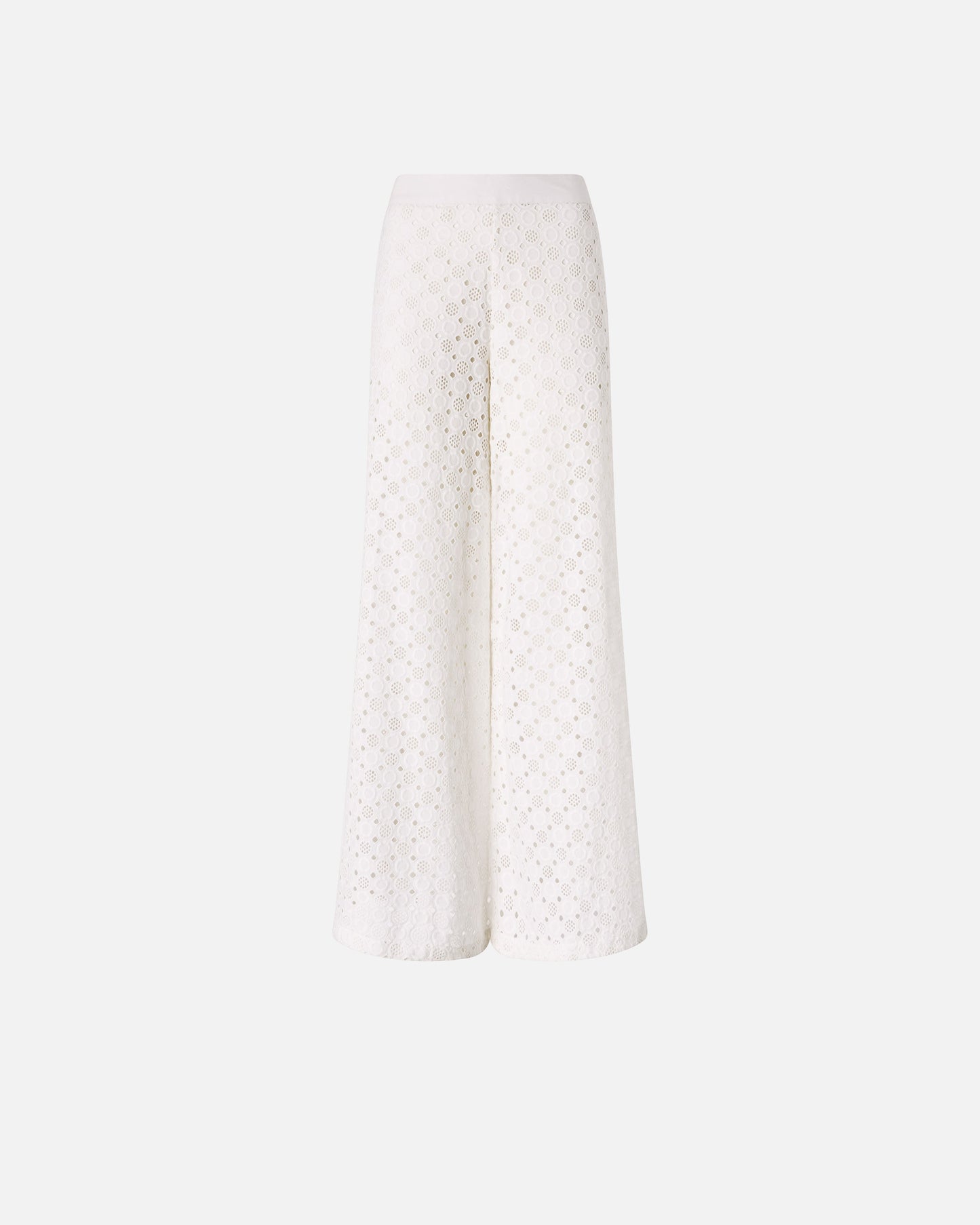 Trousers with openwork motif