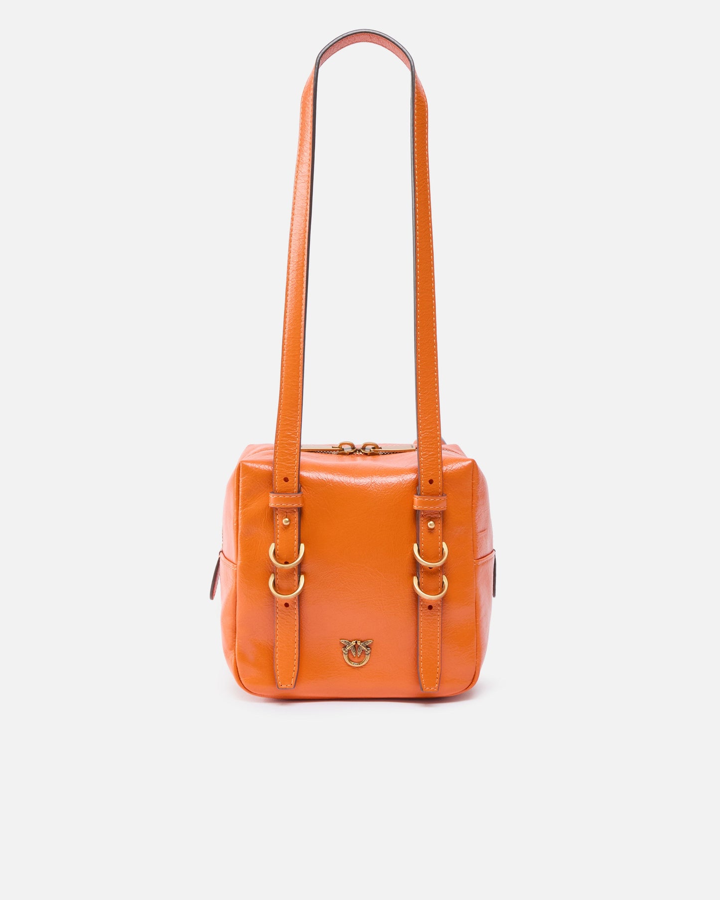 Cubic Bag small crossbody bag in shiny leather