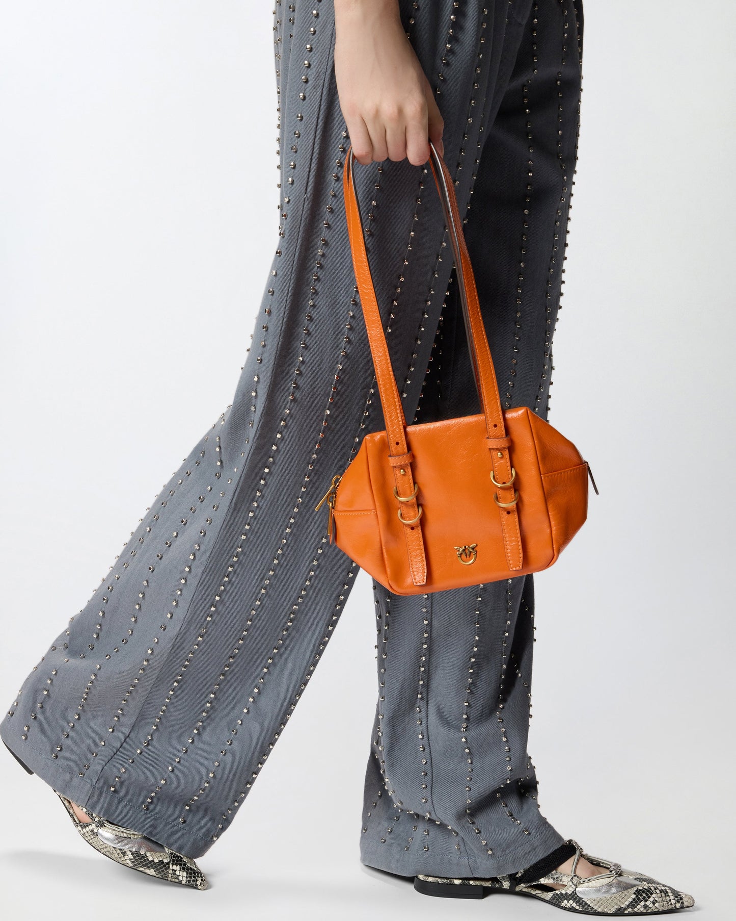 Cubic Bag small crossbody bag in shiny leather