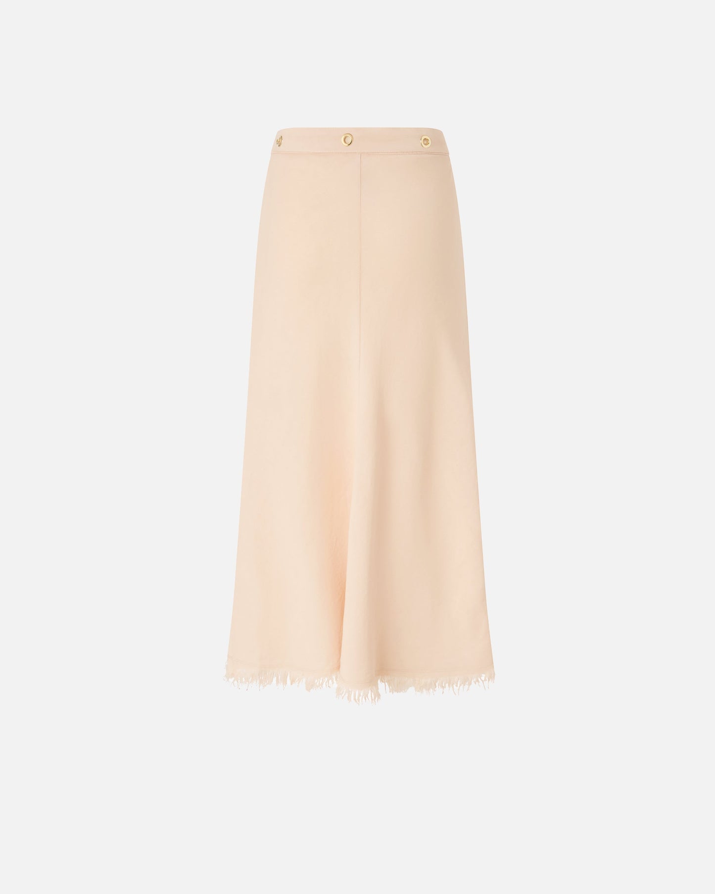 Midi skirt in linen blend with belt