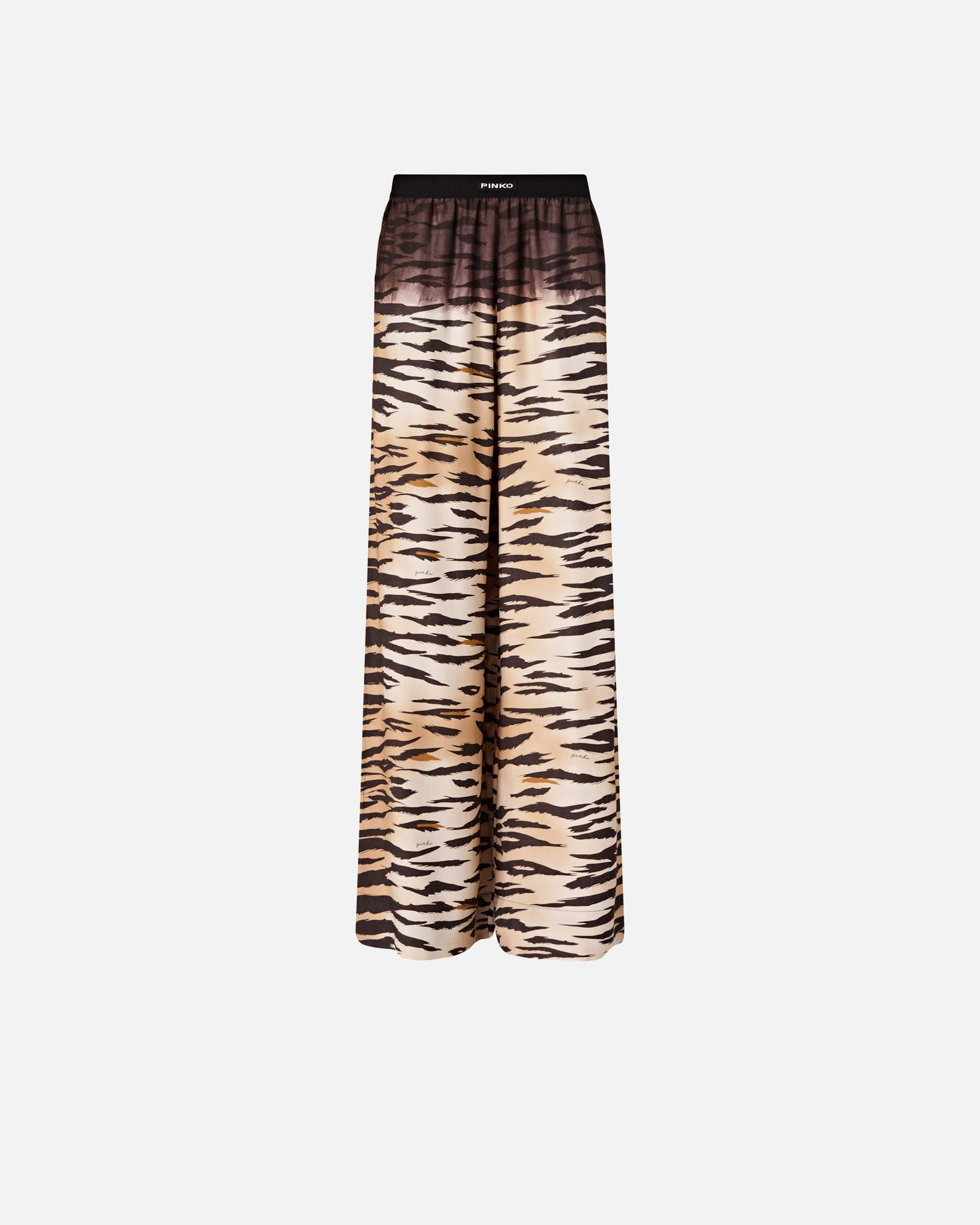 Fluid trousers with tiger print