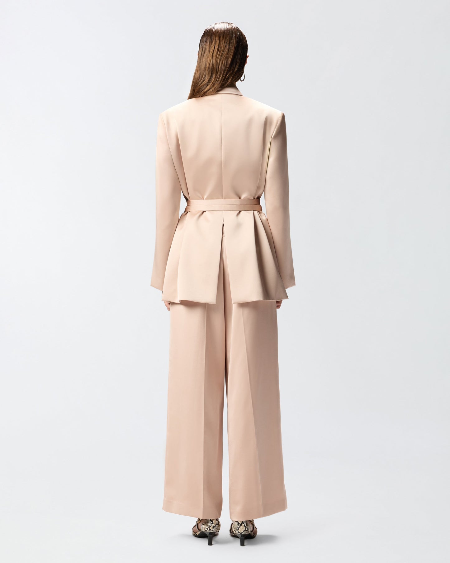 Satin jacket with belt