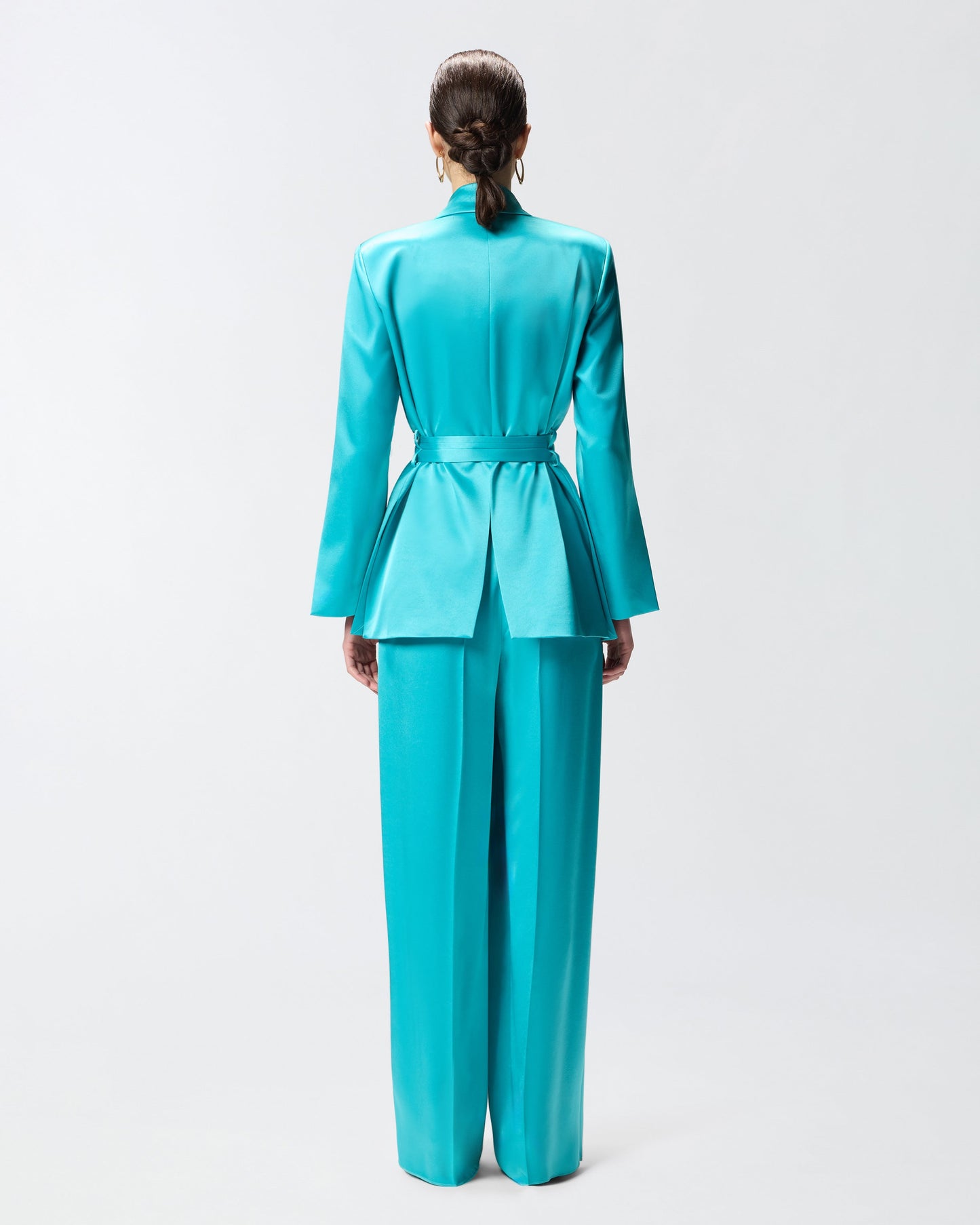 Satin jacket with belt