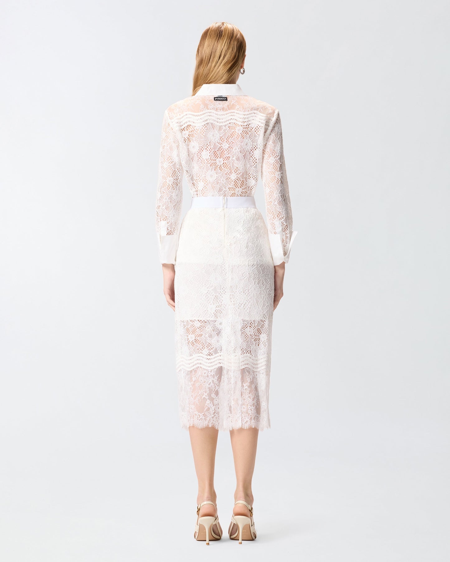 Shirt in tulle and lace