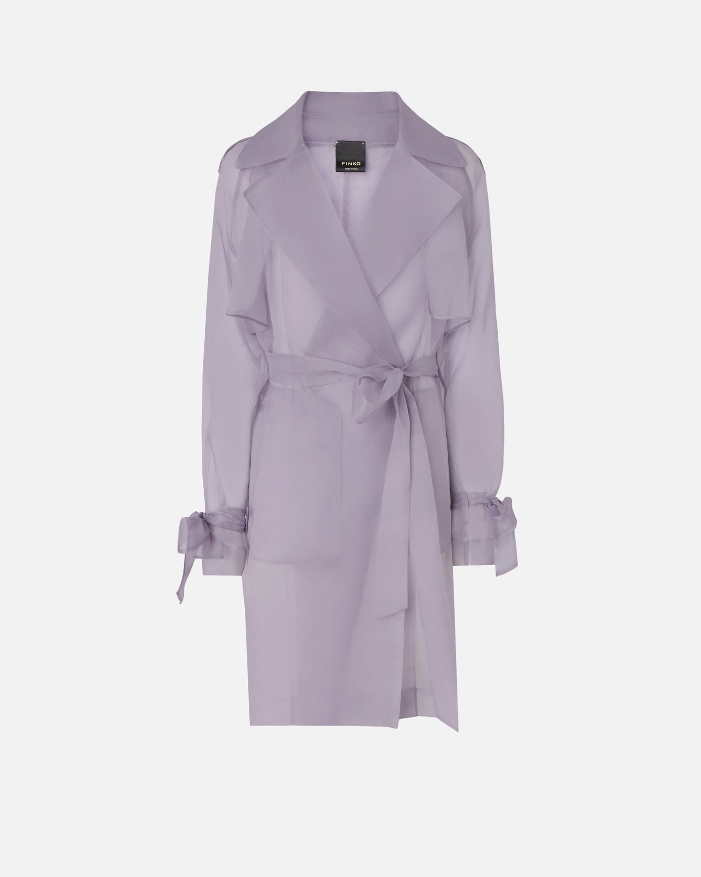 Silk organza trench coat