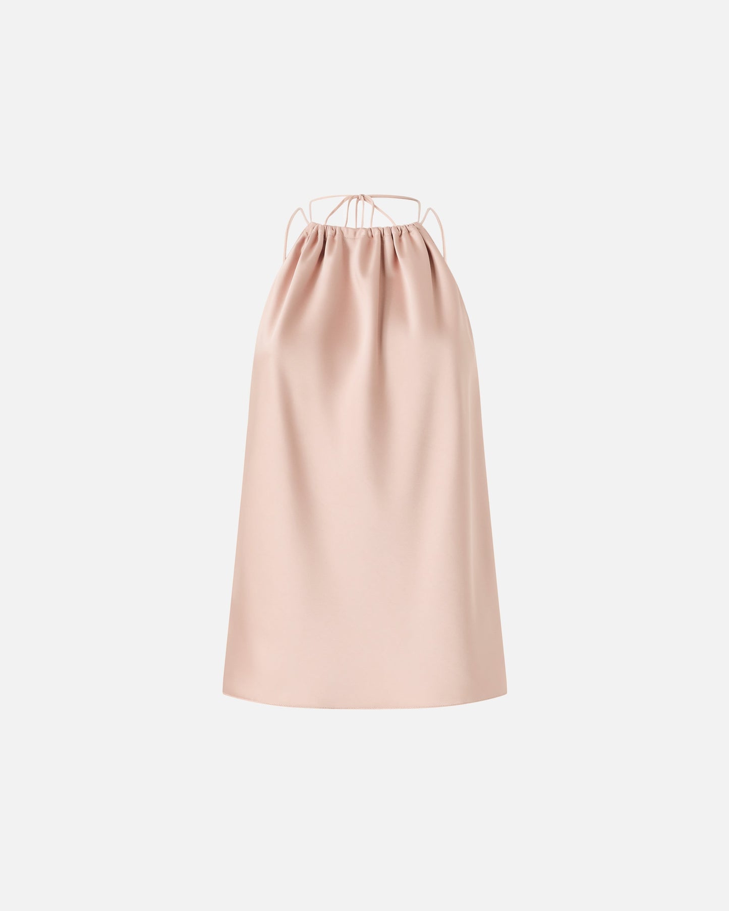 Top in satin with halterneck