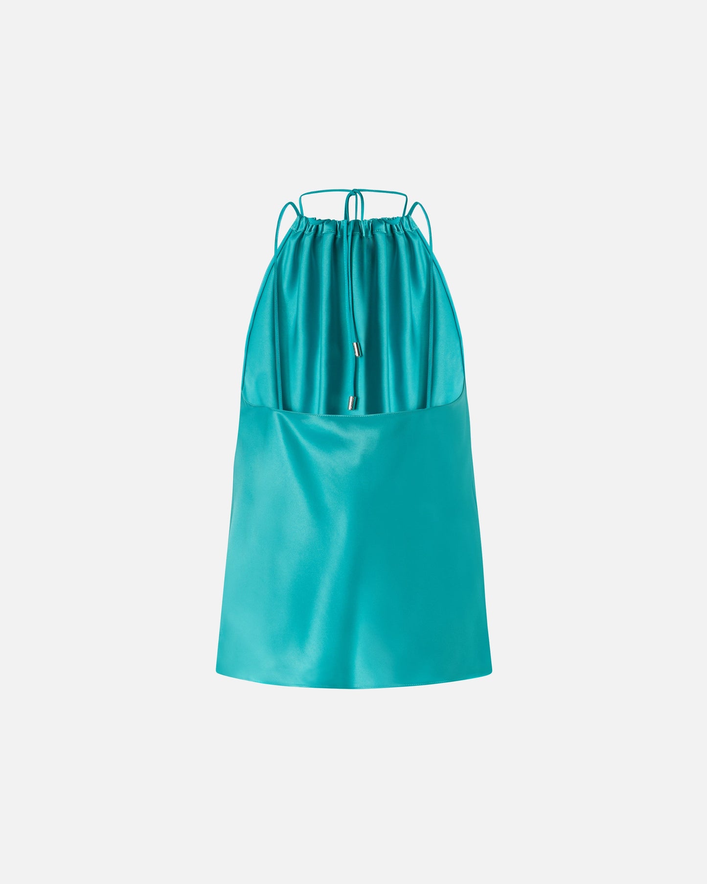 Top in satin with halterneck