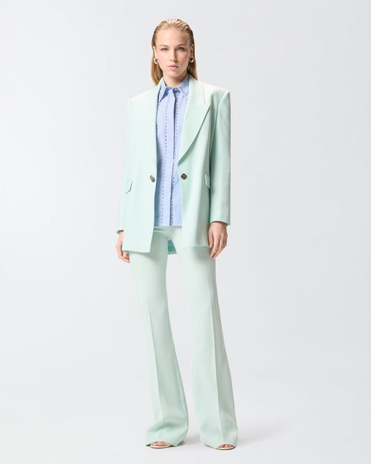 Jacket with rose jewel buttons