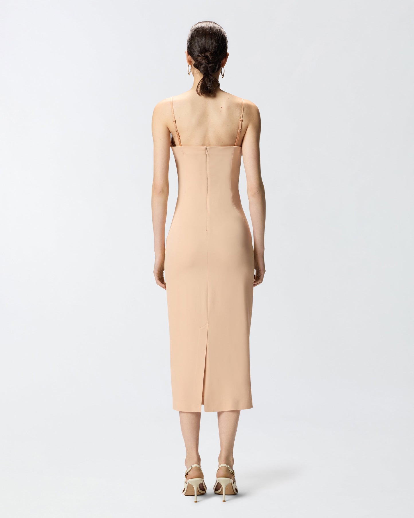 Slim-fit midi dress with jewel embroidery
