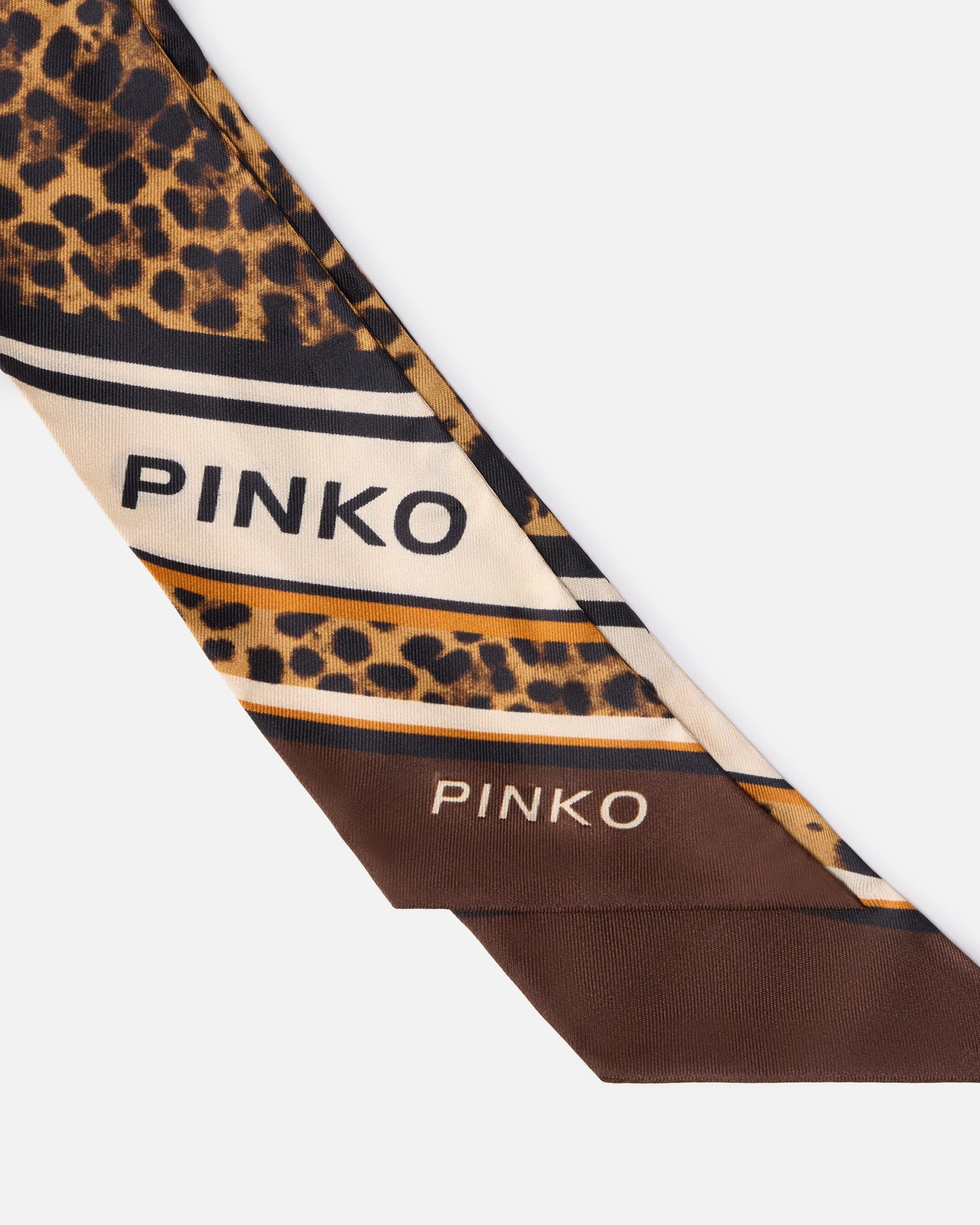 Twilly scarf with leopard print
