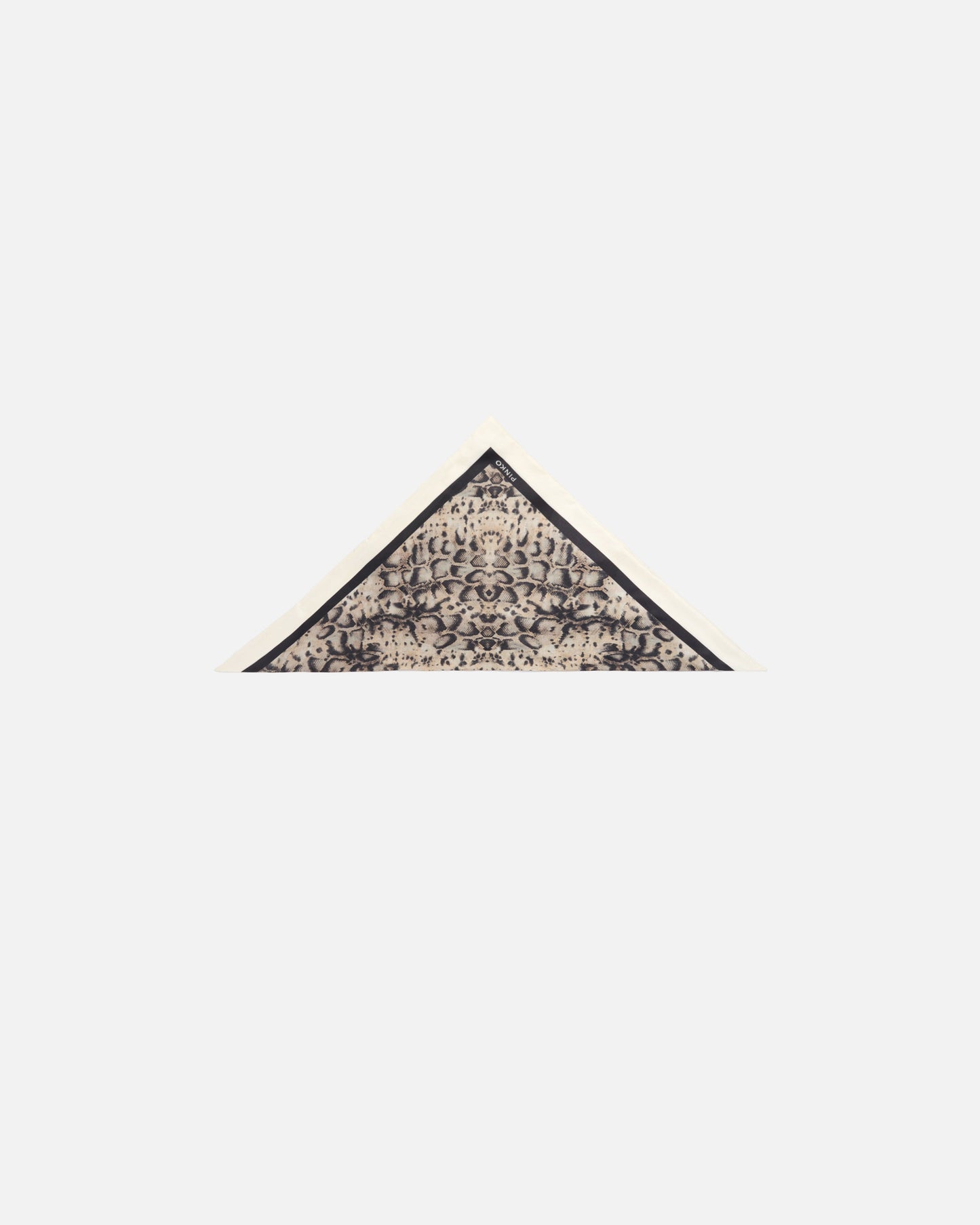 Triangular scarf with snake print
