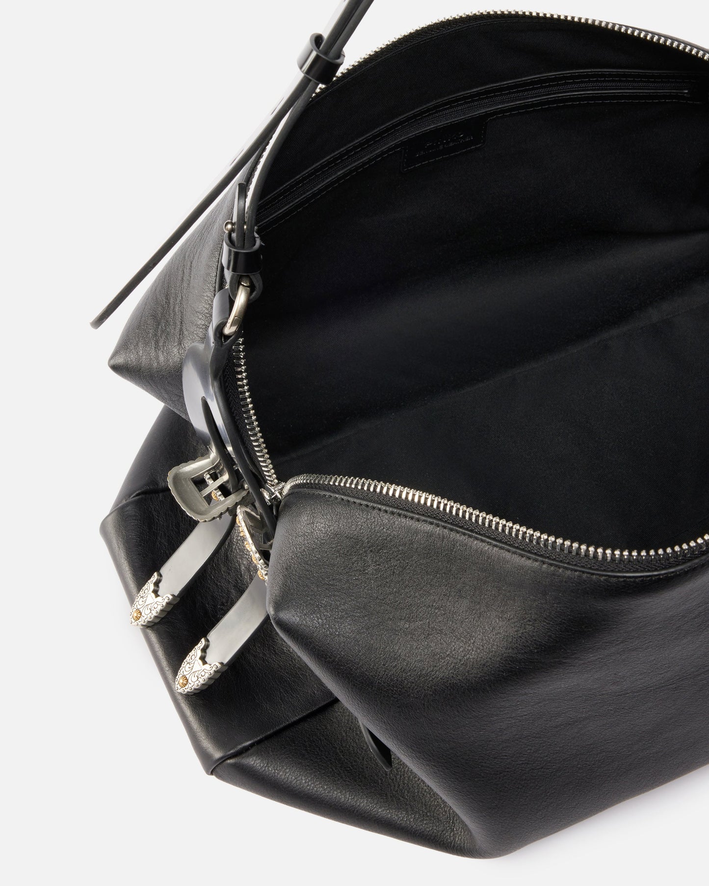 Keeper Bag large shoulder bag in new biker leather
