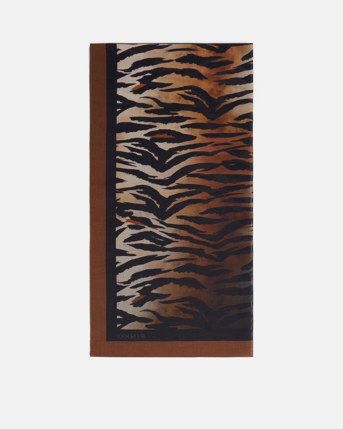 Scarf with tiger print