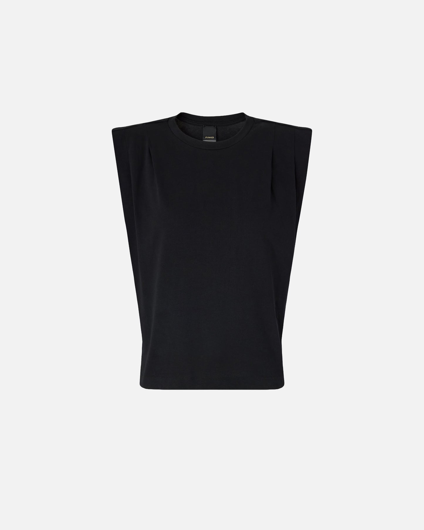 Sleeveless double jersey T-shirt