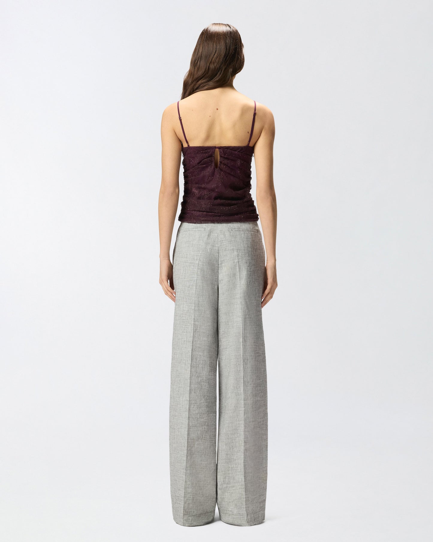 Floral lace top with shoulder straps